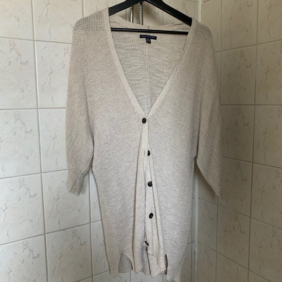 American Eagle slouchy knit cardigan, tan - Picture 1 of 4